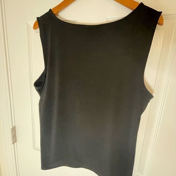 Alfani elements black large sleeveless top new - Picture 2 of 6